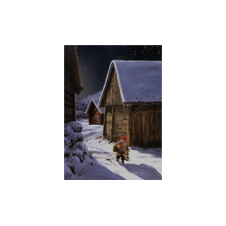 Jan Bergerlind Christmas Postcards - Stuga - Honey Beeswax