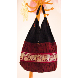 Thai Silk Shoulder Bags - Boho Style - HippyChicks - Sixties - Retro - Red