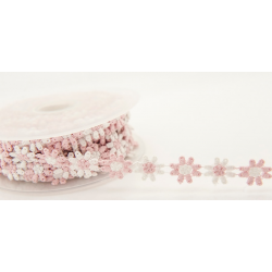 15 mm Daisy Trim in Pink and White